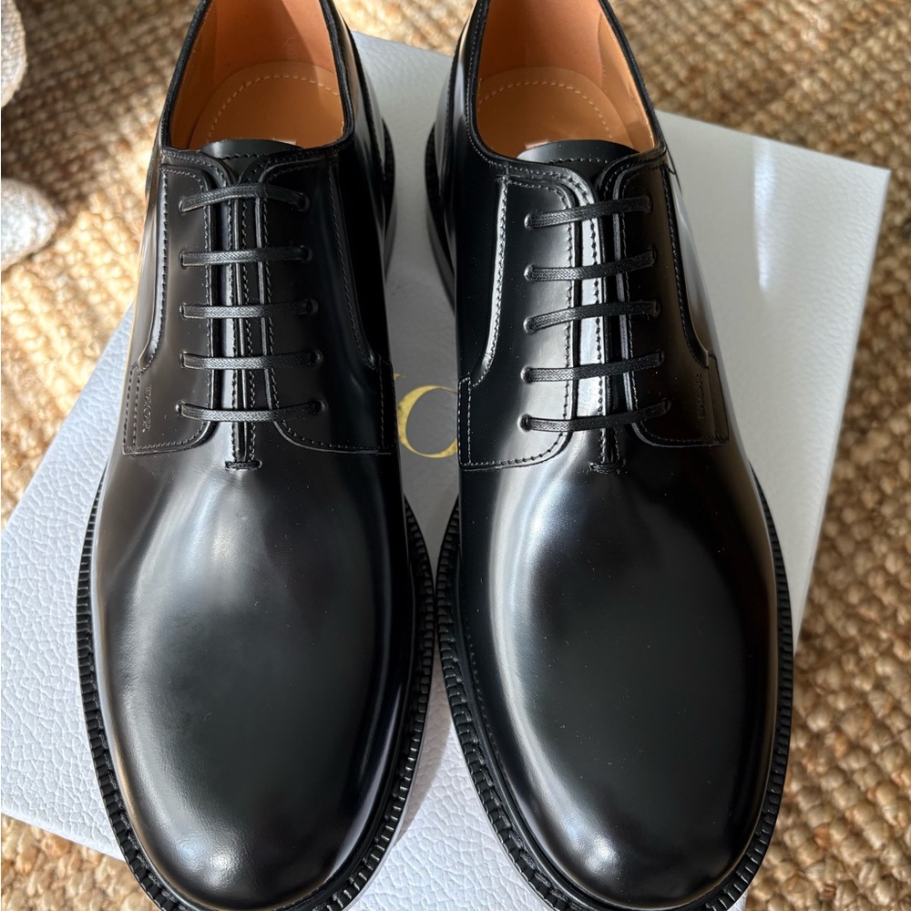 Dior Classic Black Leather Derbys